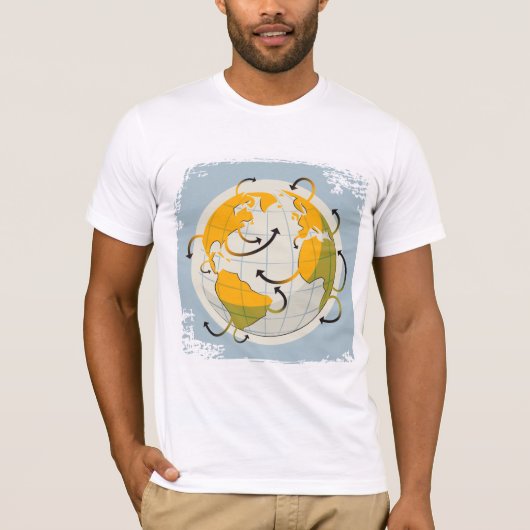 Abstract Wereldbol Mannen T-shirt (Voorkant)