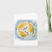 Abstract Wereldbol Note Cards Kaart (Voorkant)