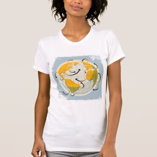 Abstract Wereldbol Vrouwen T-shirt (Voorkant)