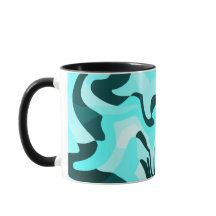 Abstract wervelend aqua en Blauwgroen ontwerp