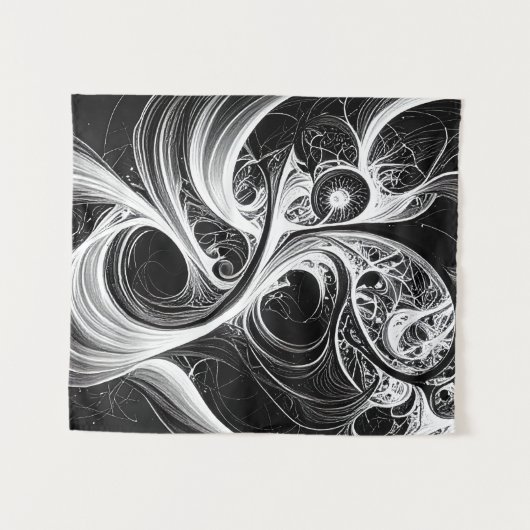 Abstract wervelend mind netwerk tapijt wandkleed (Voorkant (horizontaal))