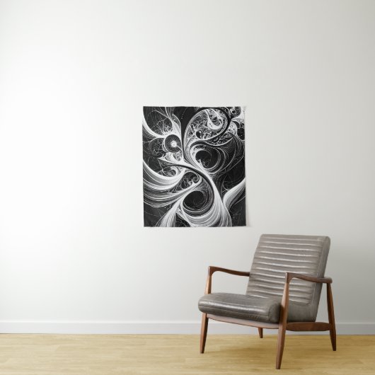 Abstract wervelend mind netwerk tapijt wandkleed (In situ)