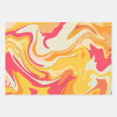 Abstract wervelend ontwerp in warme tinten inpakpapier vel (Voorkant)