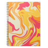 Abstract wervelend ontwerp in warme tinten notitieboek (Voorkant)