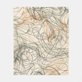 Abstract wervellijnpatroon fleece deken (Voorkant)