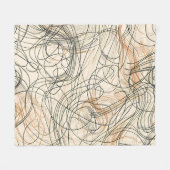 Abstract wervellijnpatroon fleece deken (Voorkant (Horizontaal))
