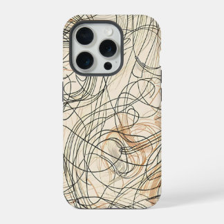 Abstract wervellijnpatroon iPhone 15 pro case