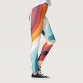 Abstract wervelontwerp: kleurrijke avy lijnen leggings (Rechts)