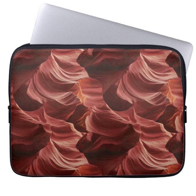 Abstract wervelpatroon van Antelope Canyon Laptop Sleeve (Voorkant)