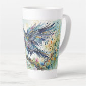Abstract Whimsical Waterverf Kraai Mok (Rechterhoek)
