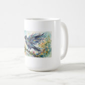 Abstract Whimsical Waterverf Kraai Mok (Voorkant rechts)