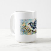 Abstract Whimsical Waterverf Kraai Mok (Voorkant links)