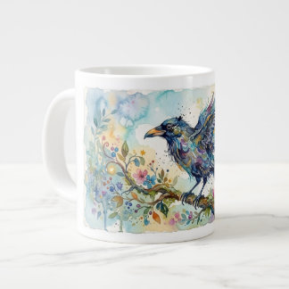 Abstract Whimsical Waterverf Kraai Mok