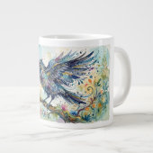 Abstract Whimsical Waterverf Kraai Mok (Voorkant rechts)
