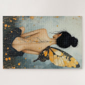 Abstract Whimsical Woman and Butterfly Legpuzzel (Horizontaal)