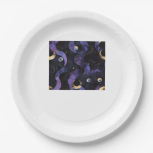 Abstract Whimsigoth Patroon Klassiek Papieren Bordje
