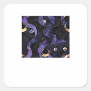 Abstract Whimsigoth Patroon Klassiek Vierkante Sticker