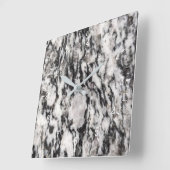 Abstract white and black blots square wall clock vierkante klok (Hoek)