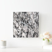 Abstract white and black blots square wall clock vierkante klok (Huis)