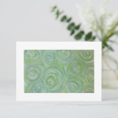 Abstract white and green roses hand-drawn notecard kaart (Staand voorkant)