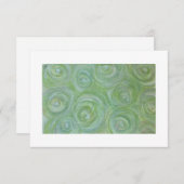 Abstract white and green roses hand-drawn notecard kaart (Voorkant / Achterkant)