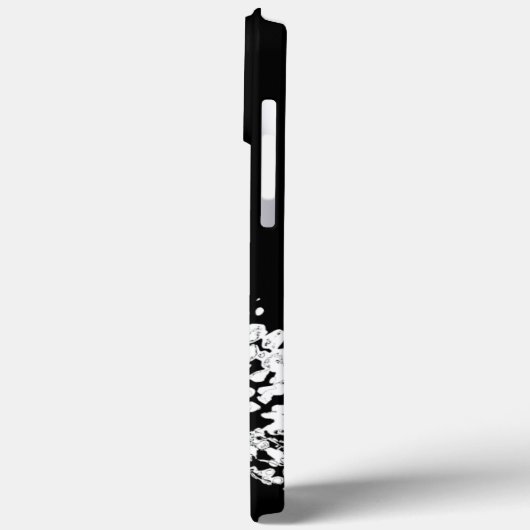 Abstract White Flower Hoesje-Mate iPhone Case (Achterkant / Links)