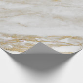 Abstract White Gold Grey Carrara Marble Stone VIP Cadeaupapier (Hoek)