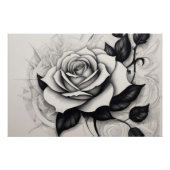 Abstract white rose perfect poster (Voorkant)