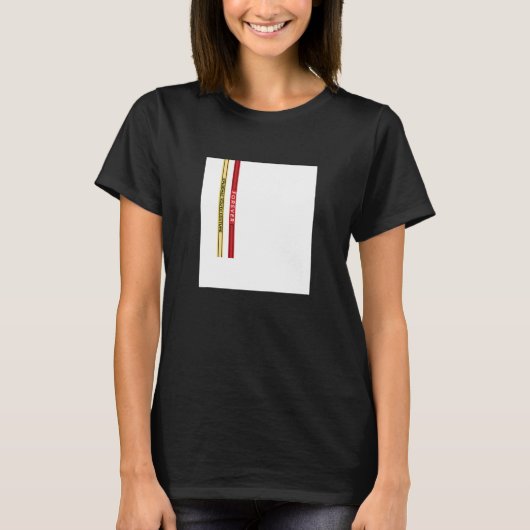 Abstract White Square Straps Illustration Graphic  T-shirt (Voorkant)