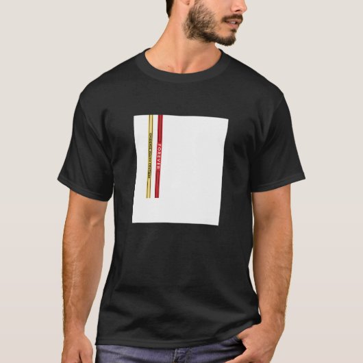 Abstract White Square Straps Illustration Graphic T-shirt (Voorkant)
