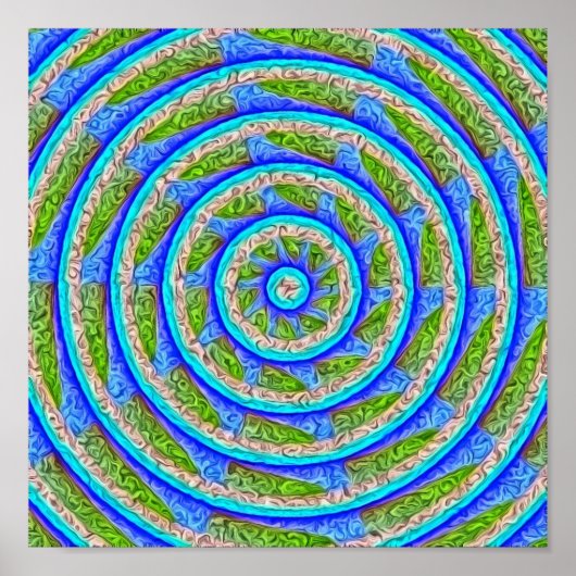 Abstract wiel 2 poster (Voorkant)