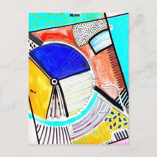 Abstract wiel briefkaart (Voorkant)