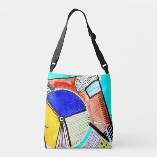 Abstract wiel crossbody tas (Achterkant)
