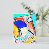 Abstract wiel feestdagenkaart (Staand voorkant)