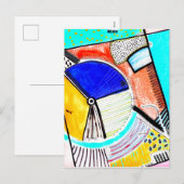 Abstract wiel feestdagenkaart (Voorkant / Achterkant)