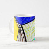 Abstract wiel koffiemok (Voorkant links)