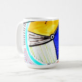 Abstract wiel koffiemok (Voorkant links)