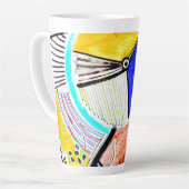 Abstract wiel latte mok (Linkerhoek)