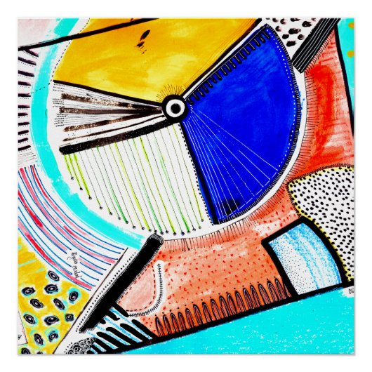 Abstract wiel perfect poster (Voorkant)