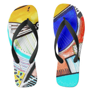 Abstract wiel teenslippers
