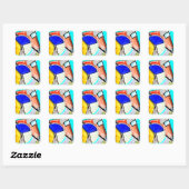 Abstract wiel vierkante sticker (Vel)