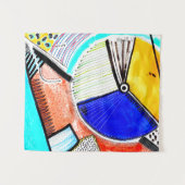 Abstract wiel wandkleed (Voorkant (horizontaal))