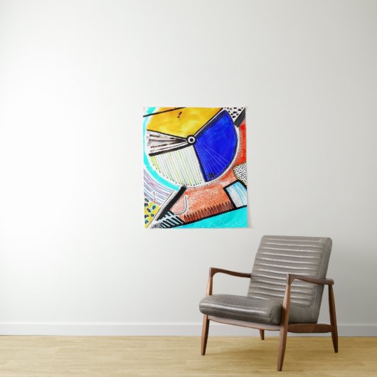 Abstract wiel wandkleed (In situ)