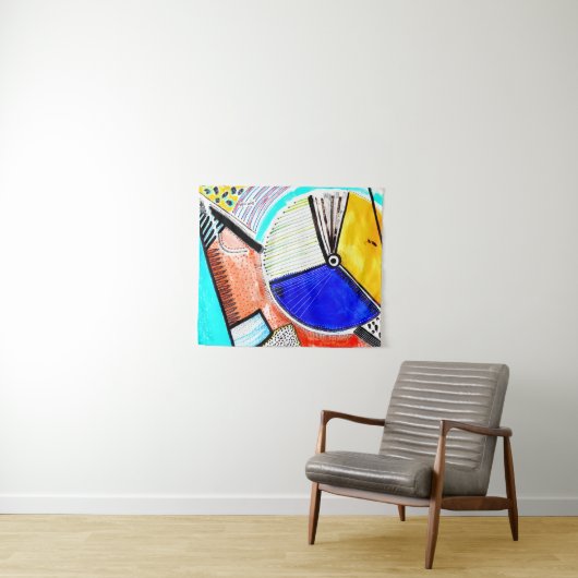 Abstract wiel wandkleed (In Situ (horizontaal))