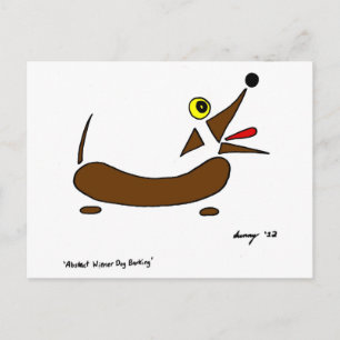 Abstract Wiener Dog Briefkaart