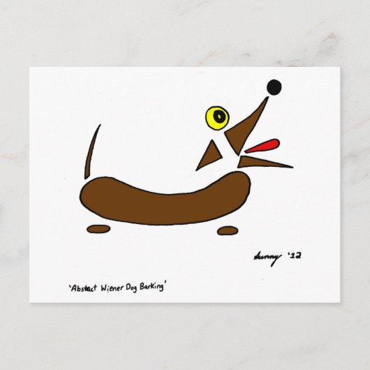 Abstract Wiener Dog Briefkaart (Voorkant)