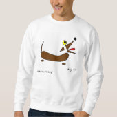 Abstract Wiener Dog Mannen Sweatshirt (Voorkant)