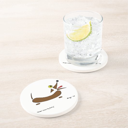 Abstract Wiener Dog Onderzetter (Zijkant)