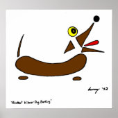 Abstract Wiener Dog Poster (Voorkant)