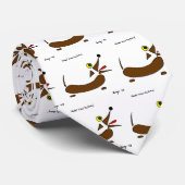 Abstract Wiener Dog Stropdas (Opgerold)